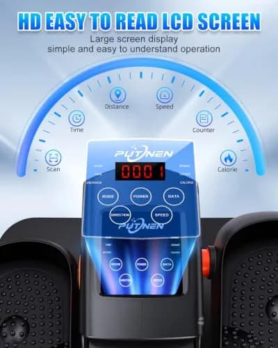 Putnen Under Desk Elliptical Machine, Electric Leg Exerciser for Seniors | 12 Speed Levels, Quiet & Portable thumbnail 4