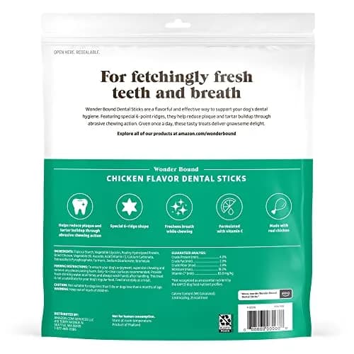 Wonder Bound Chicken Flavor Dental Sticks for Tiny Dogs 5-20 lbs | Plaque & Tartar Control thumbnail 2