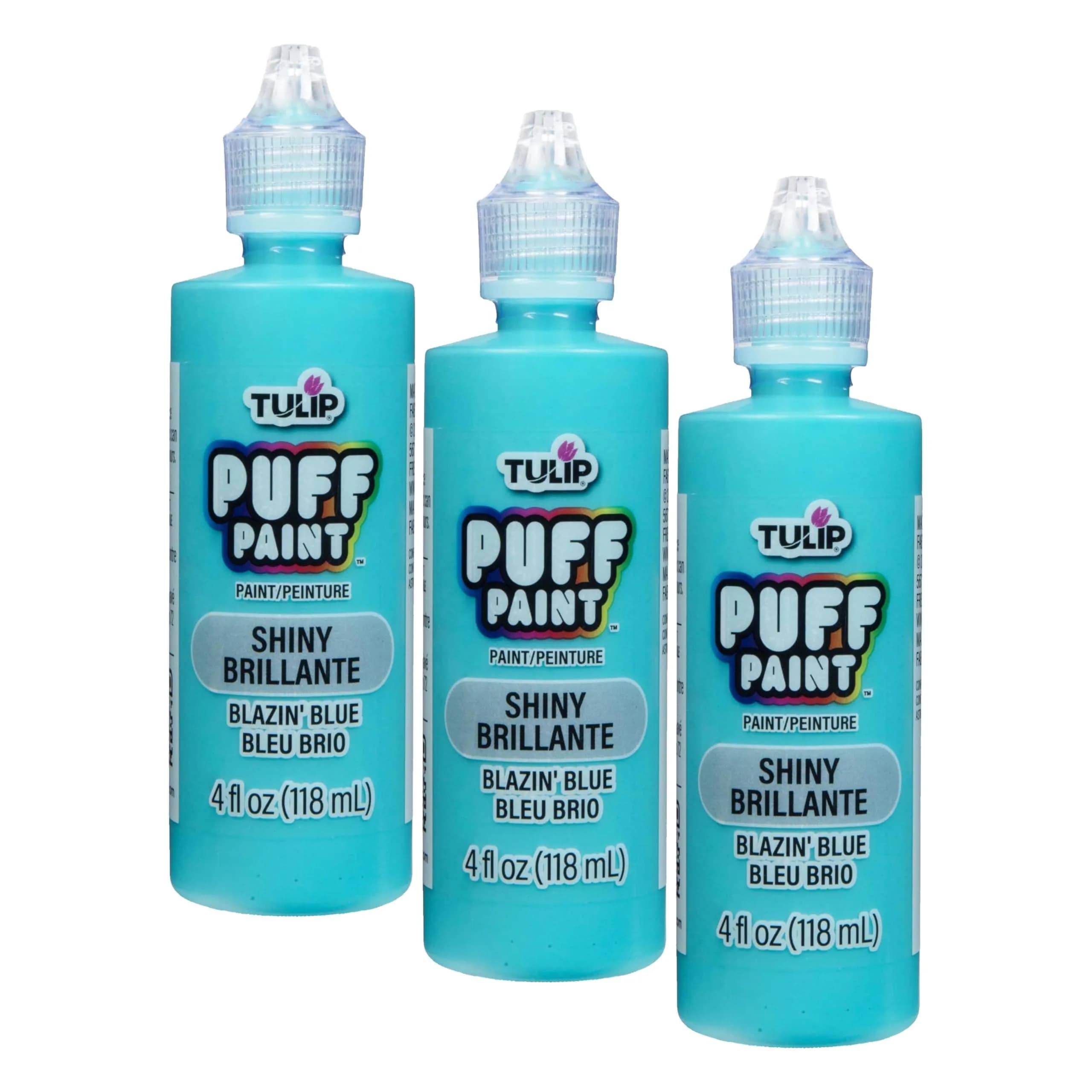 TULIP Puff Paint Slick Blazin Blue 4 Fl Oz | Textured Fabric & Textile Paint for Crafts — Slick Blazin Blue