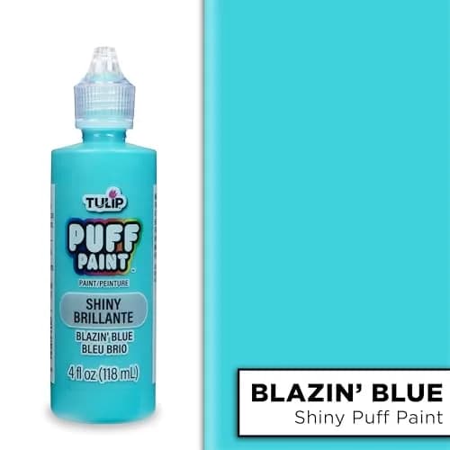 TULIP Puff Paint Slick Blazin Blue 4 Fl Oz | Textured Fabric & Textile Paint for Crafts thumbnail 2