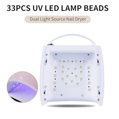 Ayshone 48W Cordless UV LED Nail Lamp Pearl Pink Diamond | Rechargeable Gel Nail Dryer with Handle thumbnail 6