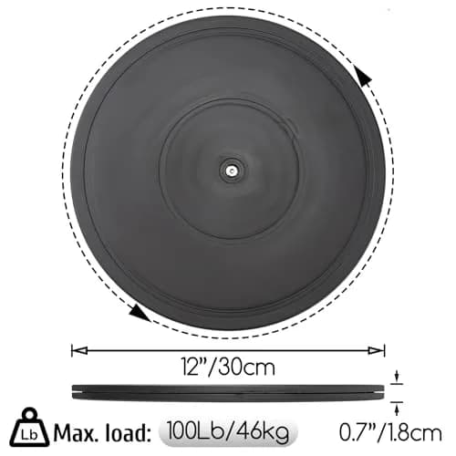 Famgee 12 Inch (30cm) Heavy Duty Lazy Susan Turntable with Steel Ball Bearings | Supports 46kg thumbnail 6
