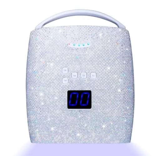 Ayshone 48W Cordless UV LED Nail Lamp, Rechargeable Gel Nail Dryer with Handle, 7.5in W x 3.5in H x 9.6in L | Cures All Gel Polishes thumbnail 1