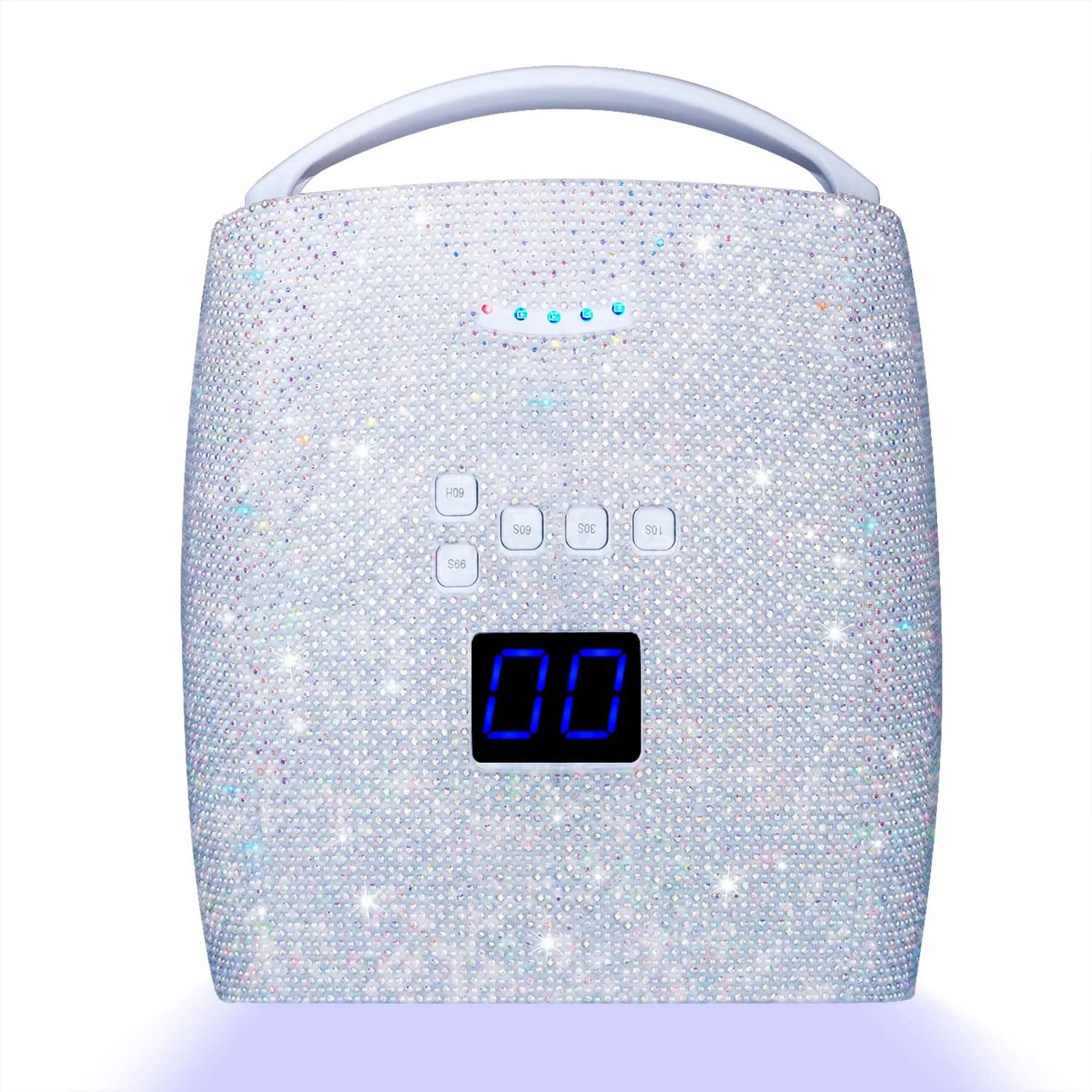 Ayshone 48W Cordless UV LED Nail Lamp, Rechargeable Gel Nail Dryer with Handle, 7.5in W x 3.5in H x 9.6in L | Cures All Gel Polishes - main product image