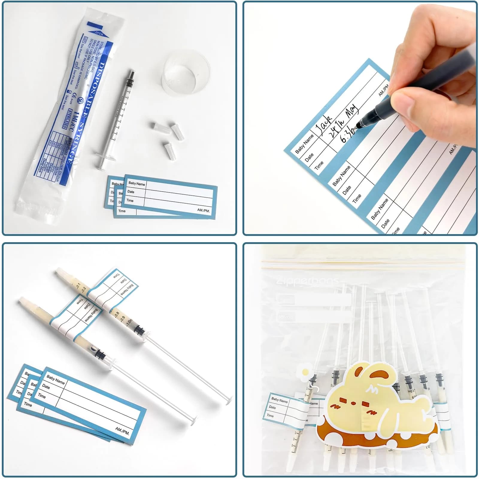 Kid2Kit 1mL Colostrum Syringes with Caps (50-Pack) | BPA-Free Sterile Collection Kit - view 4