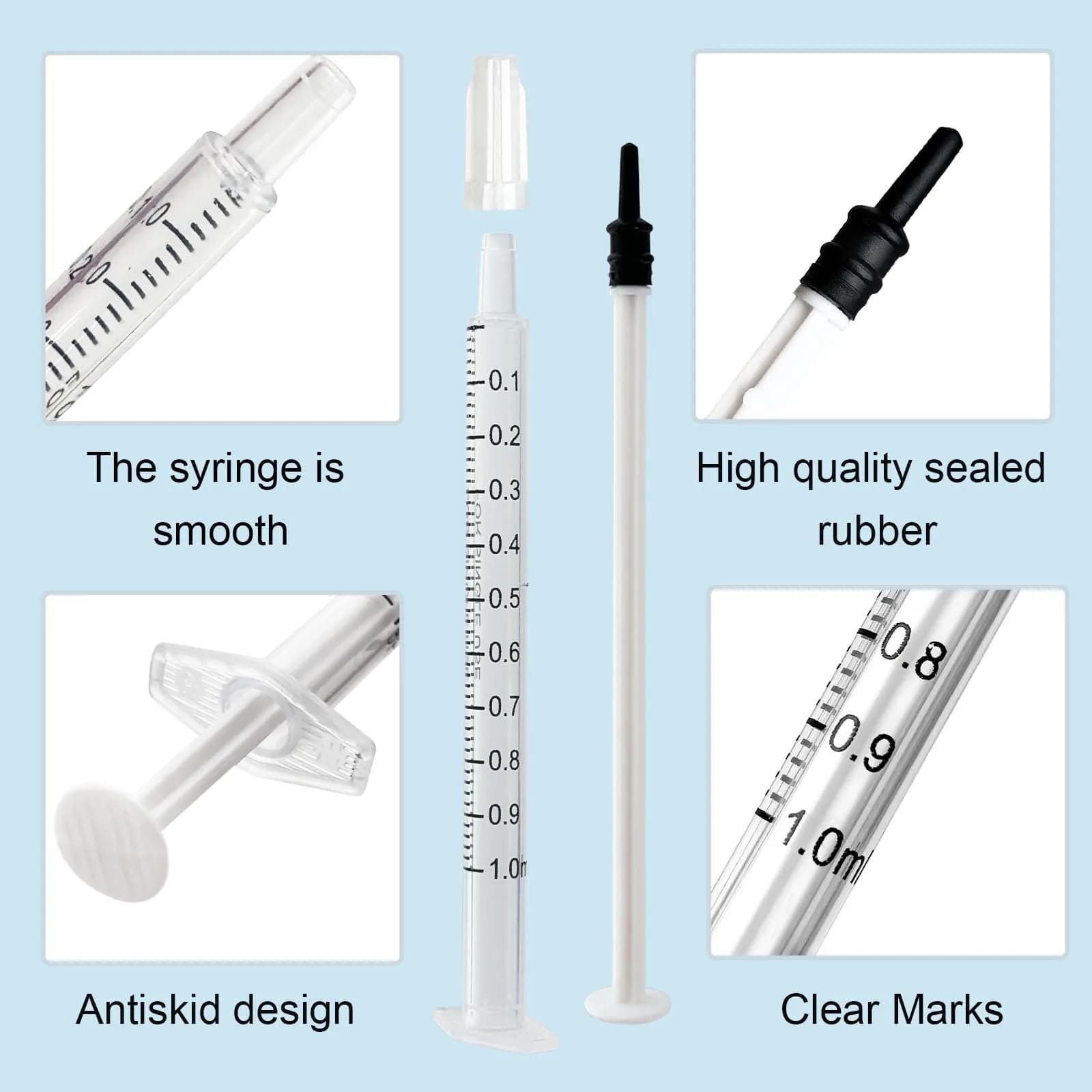 Kid2Kit 1mL Colostrum Syringes with Caps (50-Pack) | BPA-Free Sterile Collection Kit - view 6
