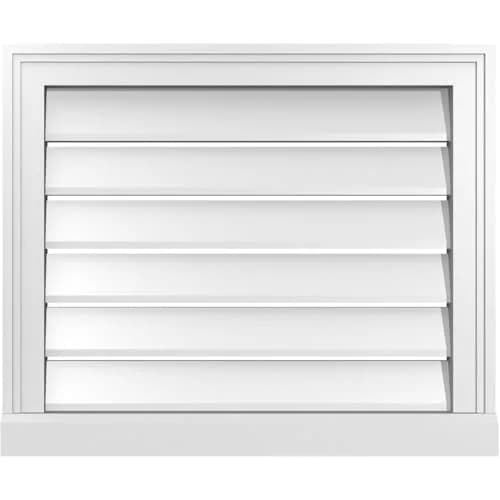 Signature Urethane 24"W x 20"H Rectangle Surface Mount Gable Vent | Durable, Energy-Efficient, Easy Install thumbnail 1