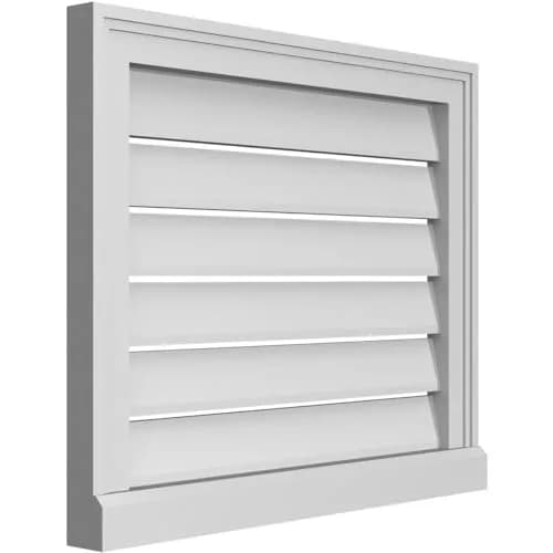 Signature Urethane 24"W x 20"H Rectangle Surface Mount Gable Vent | Durable, Energy-Efficient, Easy Install thumbnail 2