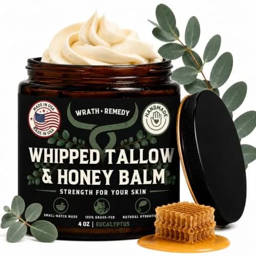 Wrath & Remedy Organic Beef Tallow for Skin, 4 oz | Handcrafted, Eucalyptus, Made in USA thumbnail 1