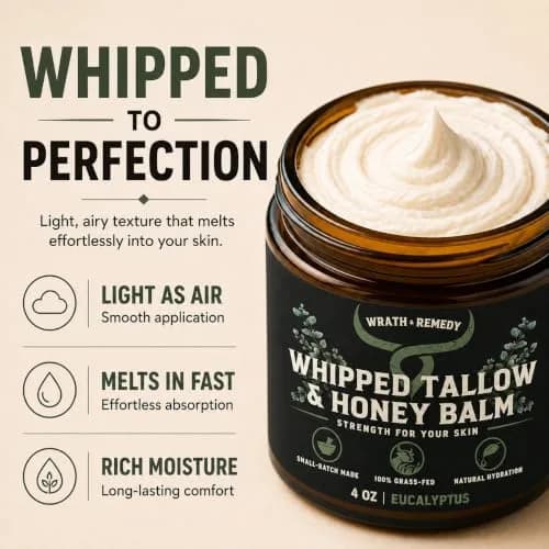 Wrath & Remedy Organic Beef Tallow for Skin, 4 oz | Handcrafted, Eucalyptus, Made in USA thumbnail 7