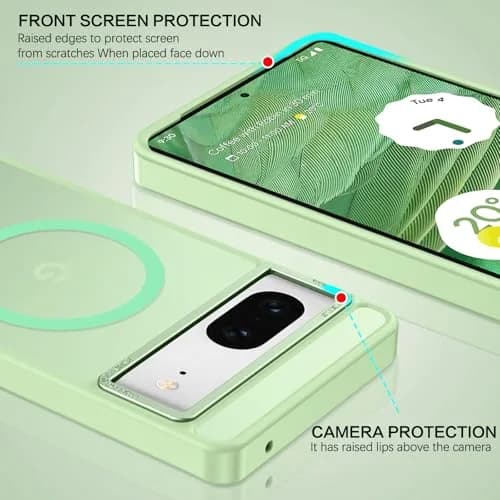 BENTOBEN Google Pixel 7 Case Matcha Green | Slim Shockproof with MagSafe (110 characters) thumbnail 5