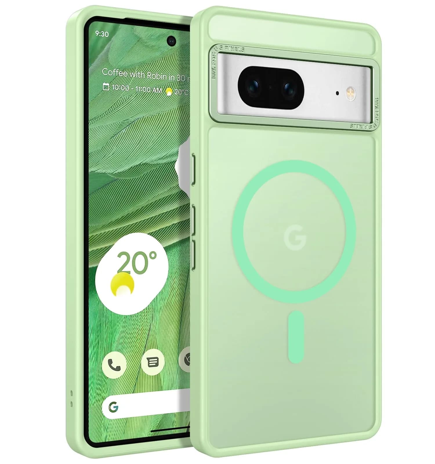 BENTOBEN Google Pixel 7 Case Matcha Green | Slim Shockproof with MagSafe (110 characters) — Matcha Green