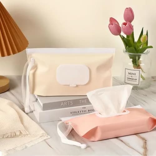 FEBSNOW Baby Wipe Dispenser 4 Pack | Portable Refillable Wet Wipe Holder with Nylon Loop, 25x14x5 cm thumbnail 5