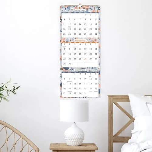 Coboll Wall Calendar 2026-2027 | 3 Month Wall Calendar Display, 11.25" x 26" thumbnail 2