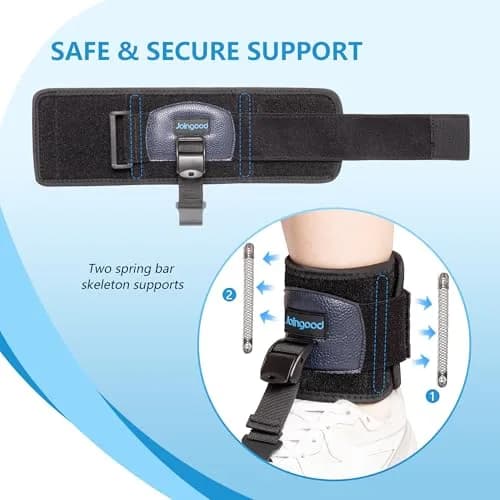 joingood AFO Foot Drop Brace for Walking | Adjustable Support for Drop Foot, Soft & Durable, Fits Left or Right Foot (L/XL) thumbnail 6