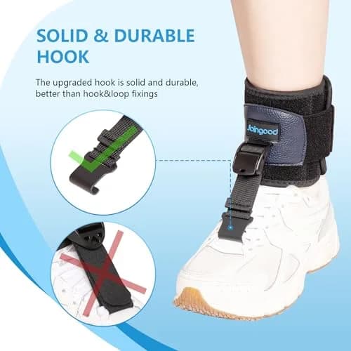 joingood AFO Foot Drop Brace for Walking | Adjustable Support for Drop Foot, Soft & Durable, Fits Left or Right Foot (L/XL) thumbnail 2