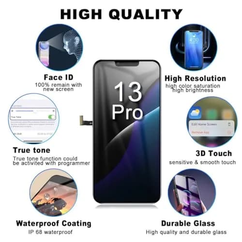 SIMDOG iPhone 13 Pro Screen Replacement Kit 6.1 inch | Full HD LCD & 3D Touch Assembly with Repair Tools thumbnail 4