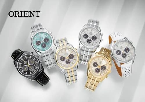 Orient Solar-Powered Men's Wristwatch 40mm Stainless Steel Sky Blue | Chronograph & Accurate (110-120 chars) thumbnail 2