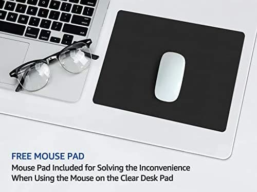 Easy Easy Life Clear Desk Mat Pad 14''x24'' (35.5cm x 61cm) | Waterproof PVC Protector with Integrated Mouse Pad thumbnail 4