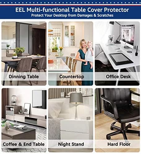 Easy Easy Life Clear Desk Mat Pad 14''x24'' (35.5cm x 61cm) | Waterproof PVC Protector with Integrated Mouse Pad thumbnail 6