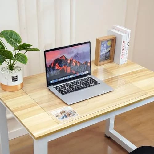 Easy Easy Life Clear Desk Mat Pad 14''x24'' (35.5cm x 61cm) | Waterproof PVC Protector with Integrated Mouse Pad thumbnail 2