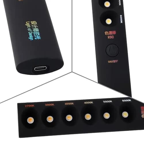 Kelepu Portable Color Temperature Light Wand 235mm (9.25in) | 2700K-6000K Adjustable Photography Light thumbnail 7