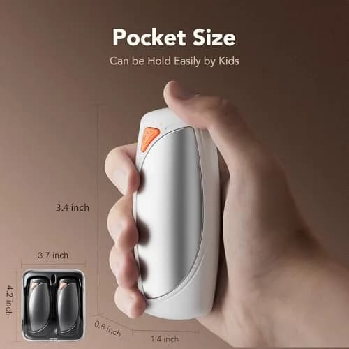COTOP Rechargeable Hand Warmers 2 Pack | 24H Ultra-Long Battery, Charging Case, Portable, Dual-Sided, AI Smart Control, Gift for Outdoors thumbnail 6