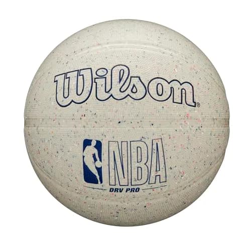 WILSON NBA DRV Pro Outdoor Basketball - Beige/Speckled, Size 7 - 29.5" | Eco-friendly Tackskin Cover thumbnail 1