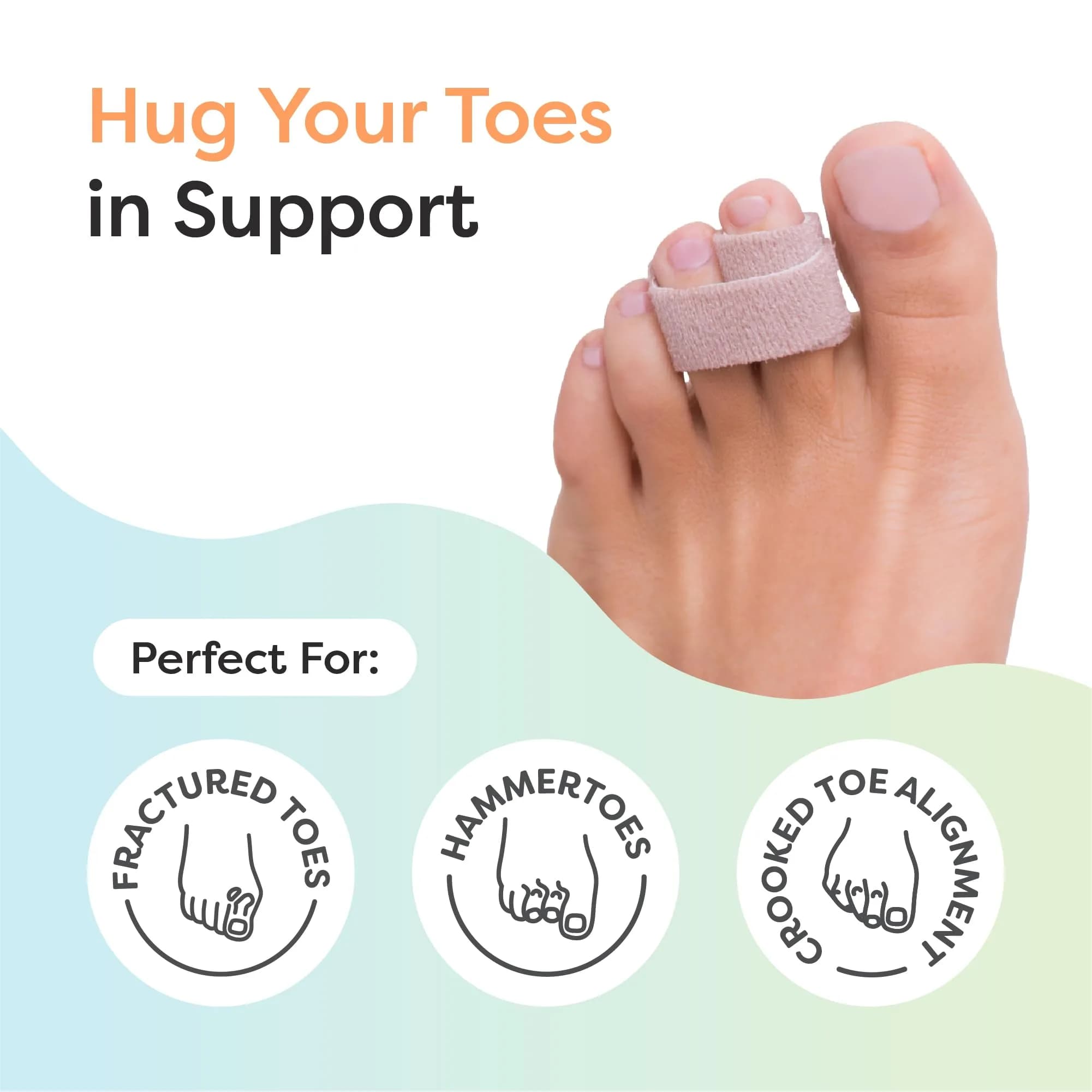 ZenToes Firm Support Beige Hammer Toe Straightener & Buddy Wraps, 4 Count | Gentle Toe Support - view 3