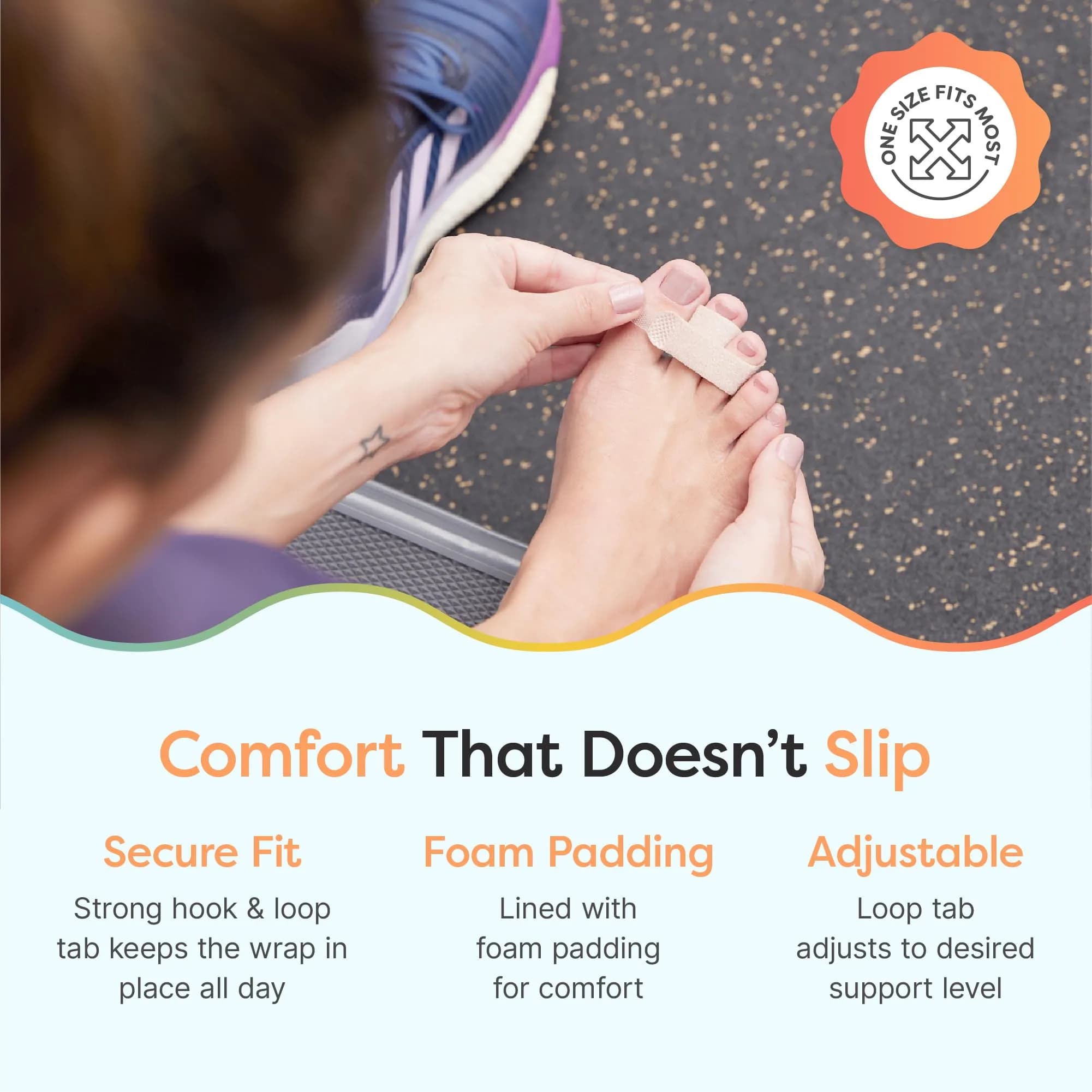 ZenToes Firm Support Beige Hammer Toe Straightener & Buddy Wraps, 4 Count | Gentle Toe Support - view 4