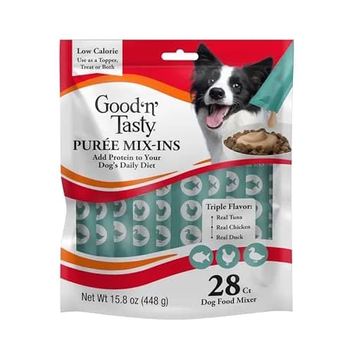 Good ‘N’ Tasty Puree Mix-Ins Dog Food Topper 28 Count | Flavorful Hydrating Treats for Dogs thumbnail 1