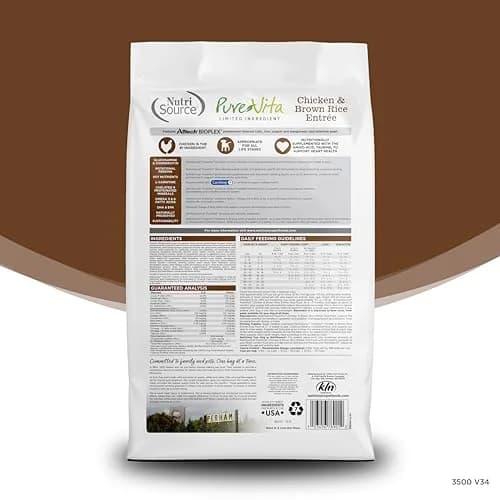 NutriSource Pure Vita Dry Dog Food Chicken & Brown Rice 12LB | Limited Ingredient Diet for All Life Stages thumbnail 2