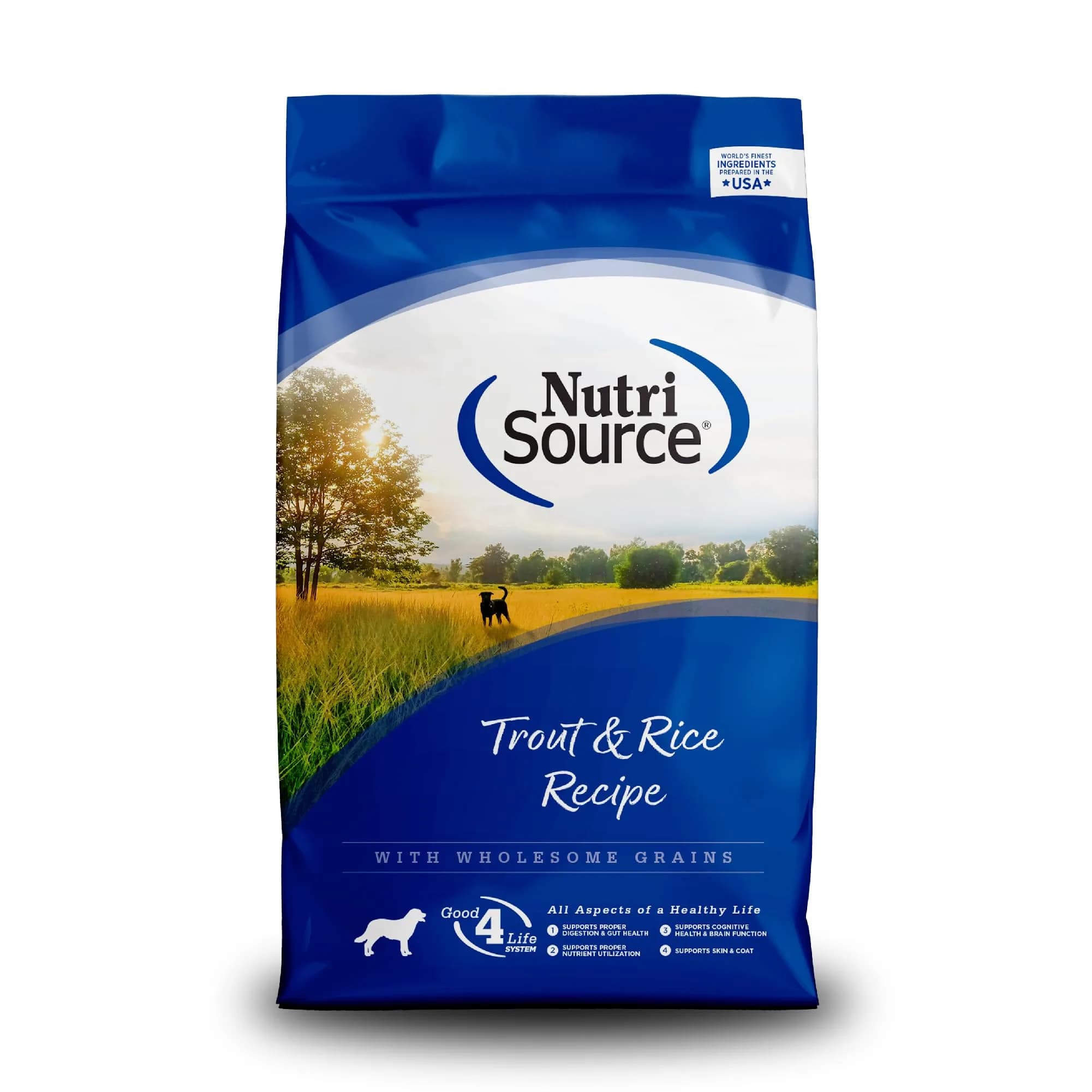 NutriSource Trout & Rice Dog Food 12LB | Easy Digest, High-Quality Protein — Trout & Rice / 12 Pound