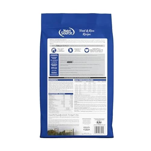 NutriSource Trout & Rice Dog Food 12LB | Easy Digest, High-Quality Protein thumbnail 2