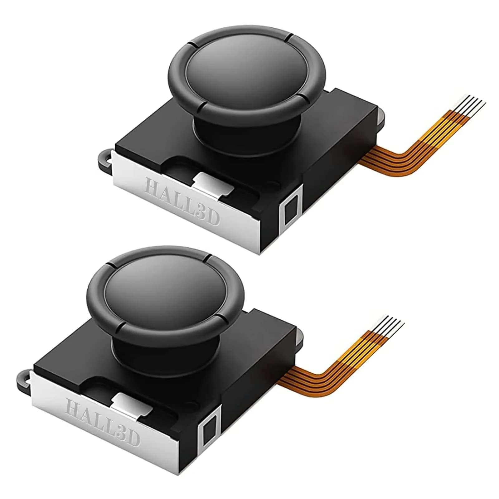 BRONAL TMR Hall Effect Joystick Replacement for Switch/OLED/Lite JoyCon (2pcs Single) | Precision TMR Technology, Anti-Drift Performance — Black NS40 Single