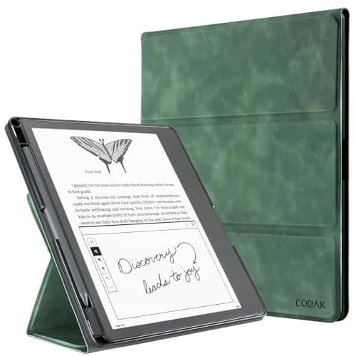 CoBak Emerald PU Leather Case for Tablet Reader 10.2" (2022/2024) with Pen Holder | Auto Sleep Wake thumbnail 1