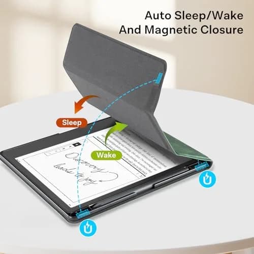 CoBak Emerald PU Leather Case for Tablet Reader 10.2" (2022/2024) with Pen Holder | Auto Sleep Wake thumbnail 5