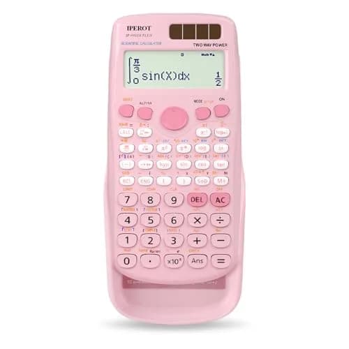IPEROT Pink Solar Scientific Calculator 417 Functions | Dual Power, Large LCD Display thumbnail 1