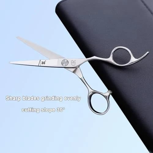 JAVENPROLIU Professional Hair Cutting Shears 6 Inch Barber Hair Scissors | Sharp Blades for Women, Men, Kids thumbnail 5