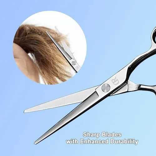 JAVENPROLIU Professional Hair Cutting Shears 6 Inch Barber Hair Scissors | Sharp Blades for Women, Men, Kids thumbnail 3