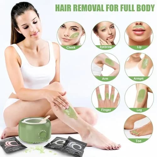 TIKESI Waxing Kit with Wax Warmer 14oz | Full Body Hair Removal for Women Men thumbnail 5