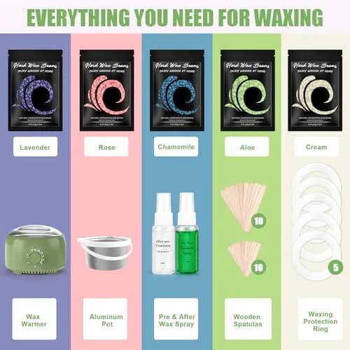 TIKESI Waxing Kit with Wax Warmer 14oz | Full Body Hair Removal for Women Men thumbnail 6