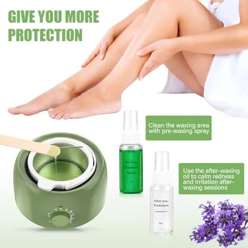 TIKESI Waxing Kit with Wax Warmer 14oz | Full Body Hair Removal for Women Men thumbnail 3