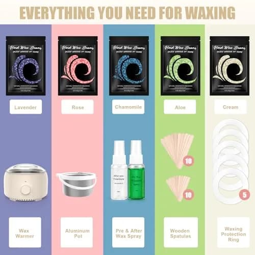 TIKESI Waxing Kit with Warmer 14oz | Full Body Hair Removal for Women Men thumbnail 6