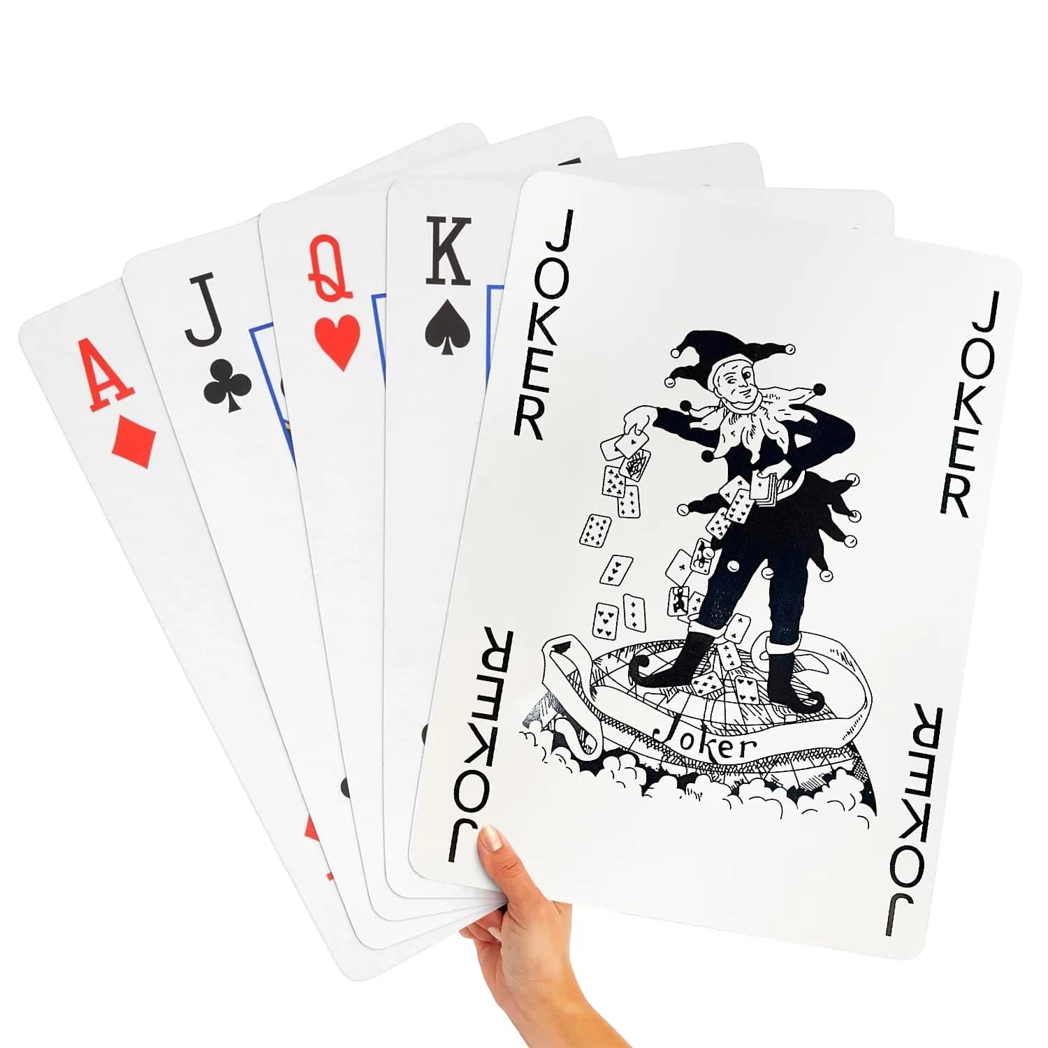 SeptCity Jumbo Playing Cards 9.5X6.7 Inches | Oversized Fun & Decoration (100 words) — Multicolor