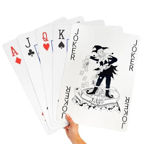SeptCity Jumbo Playing Cards, Super Big Giant Game (1 Pack) (16 Times) | Oversized Cards for Fun & Decoration thumbnail 1