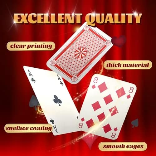 SeptCity Jumbo Playing Cards, Super Big Giant Game (1 Pack) (16 Times) | Oversized Cards for Fun & Decoration thumbnail 3