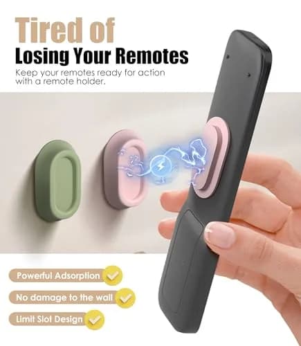 Nearockle Magnetic Remote Control Holder Wall Mount - 5 Pack | Strong N52 Magnet Adsorption thumbnail 4
