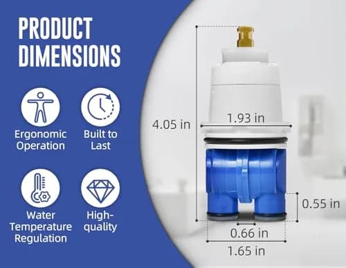 Sxtrrdnary RP19804 Shower Cartridge Compatible with Delta 1300/1400 Series | Pressure-Balanced Safety (110-120 chars) thumbnail 8