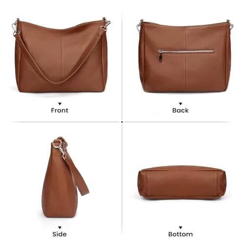 befen Genuine Leather Hobo Bag for Women | Adjustable Crossbody Shoulder Purse thumbnail 7
